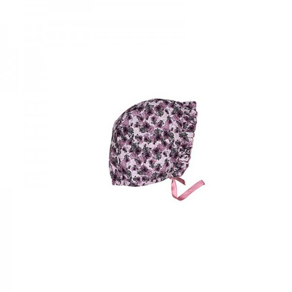 Floral ροζ φόρεμα συνδυασμένο με baby bonnet