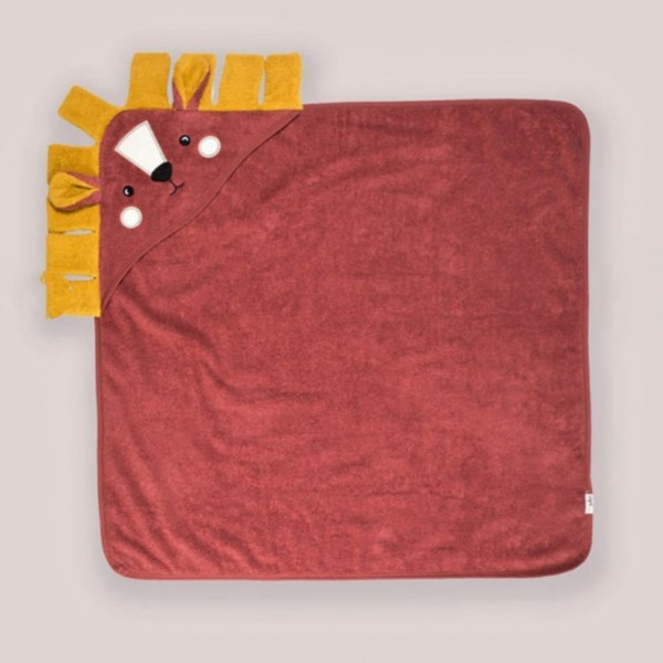 Βρεφική βαμβακερή πετσέτα μπάνιου ''Λιοντάρι''