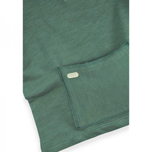 Μπλούζα με τετράγωνη τσέπη και κουκούλα